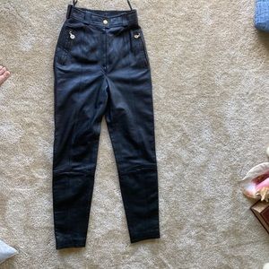 Chanel skinny leather pants Sz 42